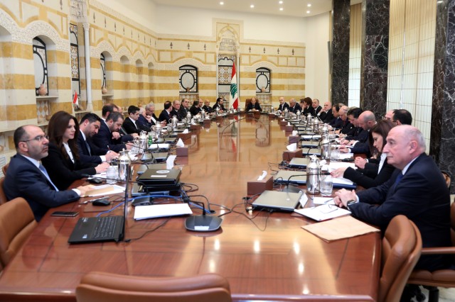 جلسة لمجلس الوزراء قبل ظهر اليوم في بعبدا