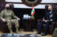 قائد الجيش التقى رئيس أركان الدفاع الايطالي في اليرزة