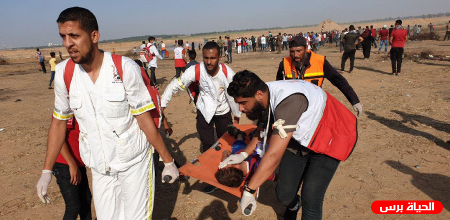 وزارة الصحة في قطاع غزة: اصابة 79 مواطن بجراح خلال فعاليات الجمعة الـ63  لمسيرة العودة